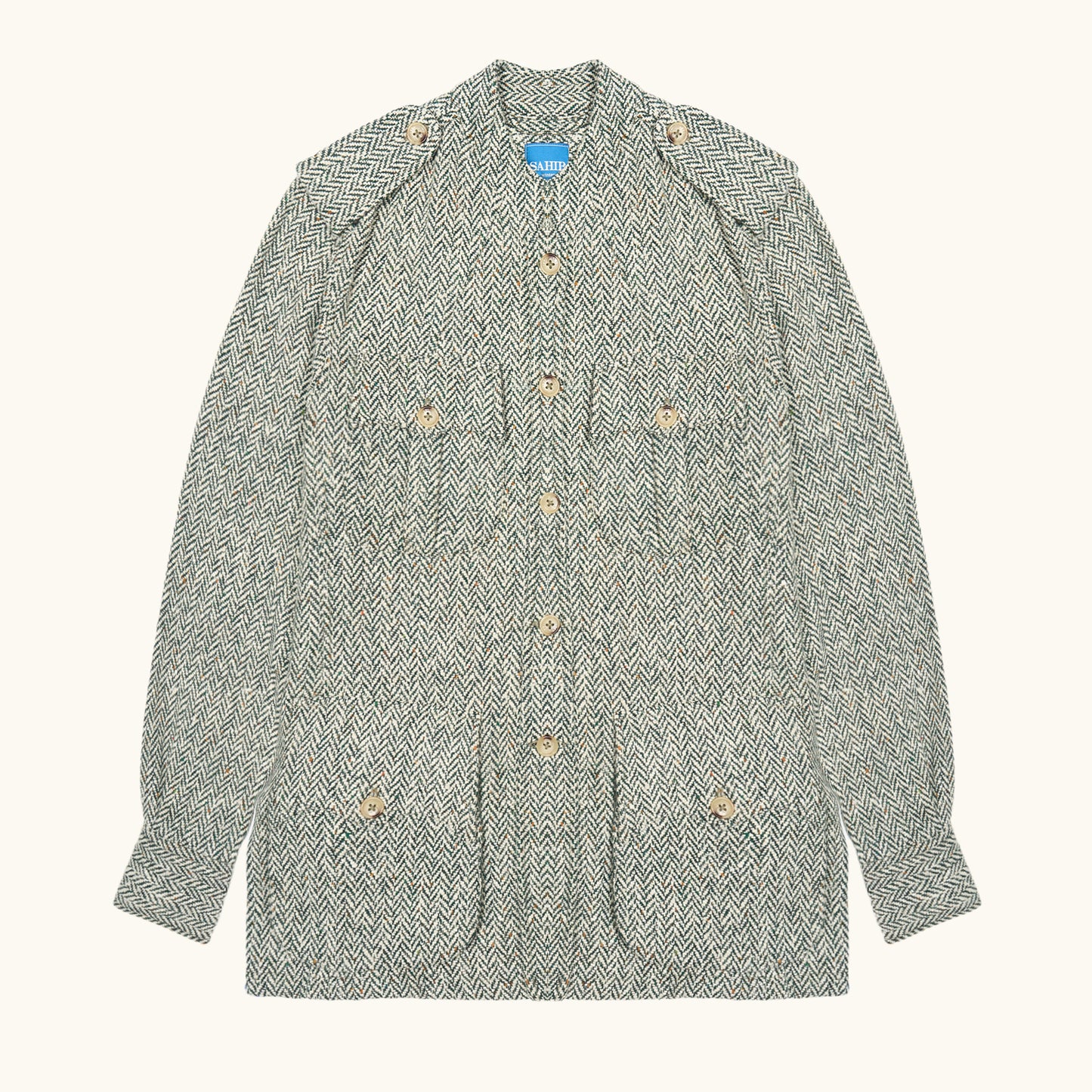 Tweed - Ivory/Green