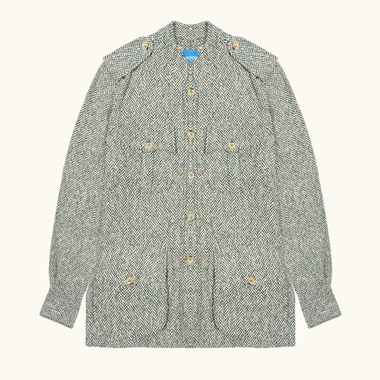 Tweed - Ivory/Green